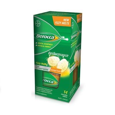 Berocca Performance Fizzy Melts Chewable Tablets 14 - Orange Fresh