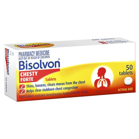 BISOLVON Chesty Forte 8mg 50tabs