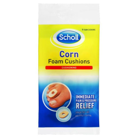 SCHOLL Corn Foam Cushion Pads Pain Relief 9 pack