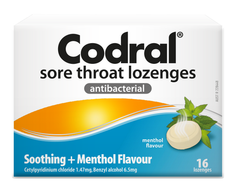 Codral Sore Throat Lozenge Menthol 16