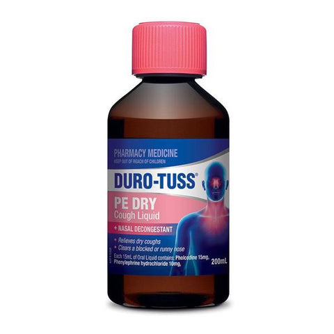 Duro-Tuss PE Dry Cough & Nasal Decongestant 200ml