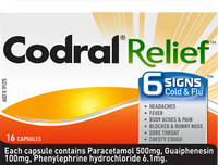 Codral Relief 6 Signs Capsules 16