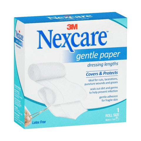 Nexcare Gentle Paper Dressing 8cm x 1m