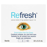 REFRESH Preservative Free Eye Drops 10 x 0.4ml