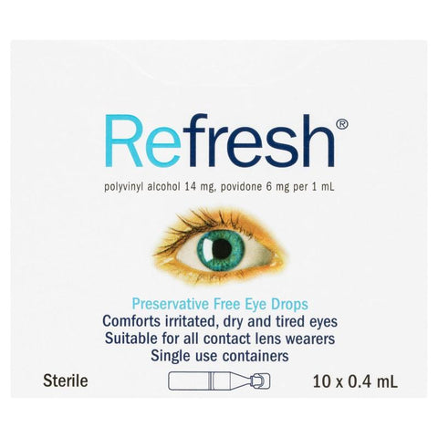 REFRESH Preservative Free Eye Drops 10 x 0.4ml