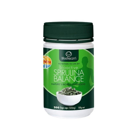 Lifestream Bioactive Spirulina Balance 500mg Capsules 200
