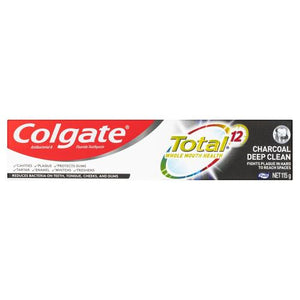 Colgate Total Charcoal Deep Clean Antibacterial Fluoride Toothpaste 115g