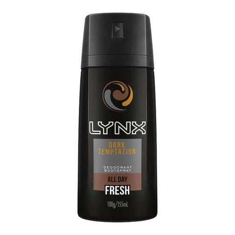 Lynx Men Body Spray Aerosol Deodorant Dark Temptation 155ml