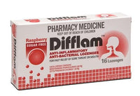 Difflam Raspberry Sugar Free 16 Lozenges