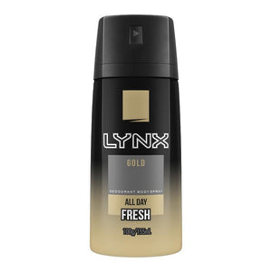 Lynx Men Body Spray Aerosol Deodorant Gold 155ml