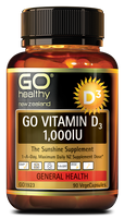 Go Healthy Go Vitamin D3 1000IU 90 Capsules