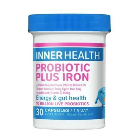 Inner Health Probiotic Plus Iron 30 Capsules