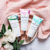 Linden Leaves Aqua Lily Hand Cream, Pink Petal Hand Cream & Green Verbena Hand Cream