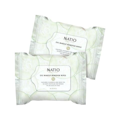 Natio Aromatherapy Eye Makeup Remover Wipes 30