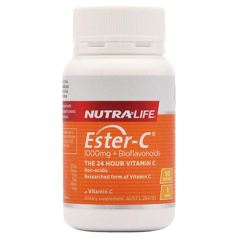 Nutra-Life Ester C + Bioflavonoids 1000mg 50 Tablets