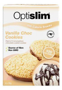 Optislim Vanilla Choc Cookies 100 Calories 4x32g