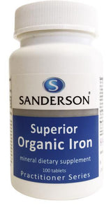 SANDERSON Sup. Org. Iron 100tabs