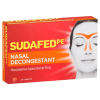 Sudafed PE Nasal Decongestant Tablets 24