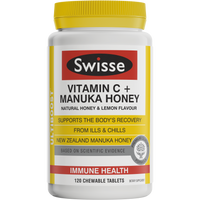 Swisse Ultiboost Vitamin C + Manuka Honey 120 Chewable Tablets
