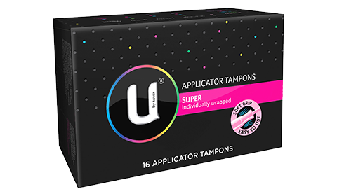 U by Kotex Super Tampons 16 Applicator Pack