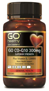 Go Healthy GO COQ10 300mg + VitD 30 Capsules