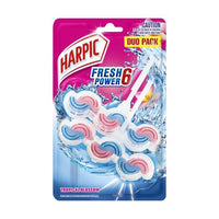 Harpic Fresh Power 6 Toilet Block Cleaner Tropical Blossom Duo Pack 39g