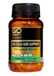 GO Healthy GO Cold-Sor Support with Lysine & Olive Leaf Capsules 60