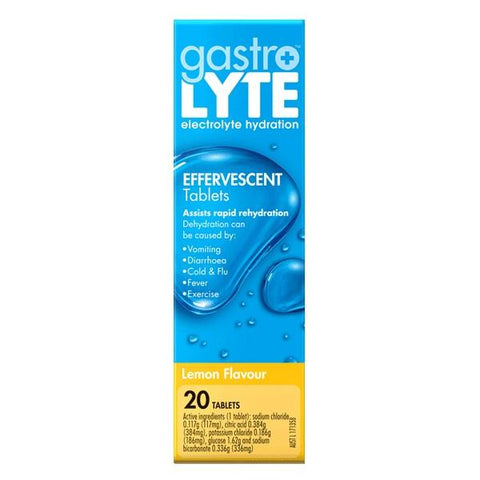 GASTROLYTE Effervescent Hydration Lemon 20s