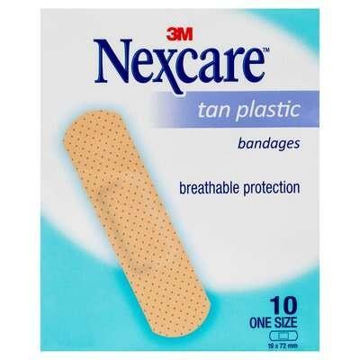 NEXCARE Tan Plastic Plasters 10s