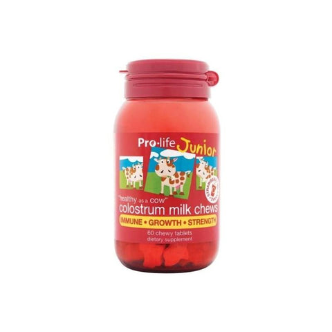 Pro-life Junior Colostrum Strawberry Milk Chews 60 Tablets