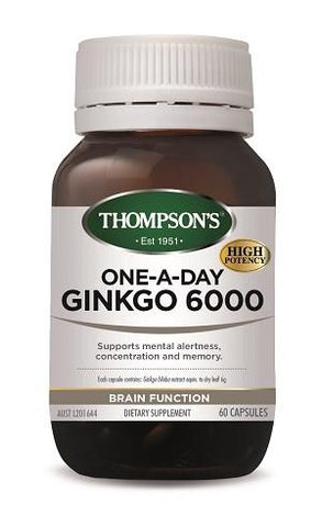 Thompson's Ginkgo 6000 One-a-Day Capsules 60