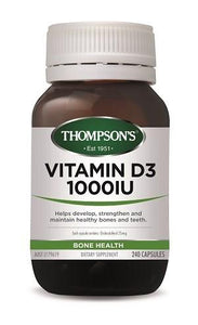 Thompson's Vitamin D3 1000IU Capsules 240