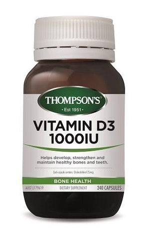 Thompson's Vitamin D3 1000IU Capsules 240