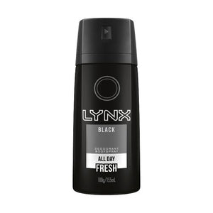 Lynx Men Body Spray Aerosol Deodorant Black 155ml