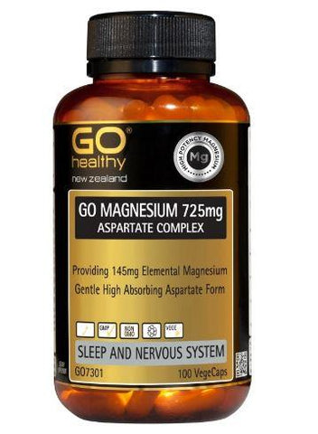 Go Healthy GO Magnesium 725mg Aspartate Complex Capsules 100