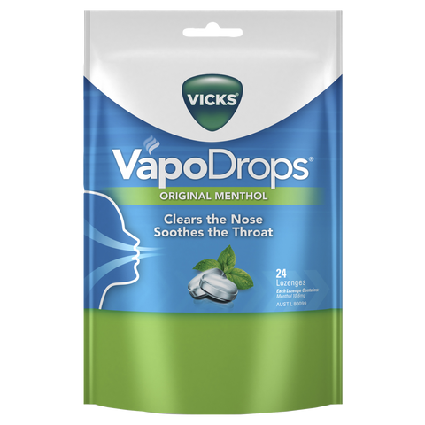 Vicks Vapodrops Menthol 24 Lozenges