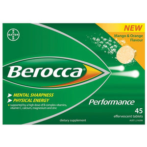 Berocca Performance Effervescent Tablets 45 - Mango & Orange
