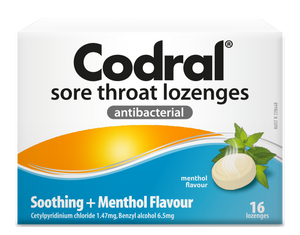 Codral Sore Throat Lozenge Menthol 16