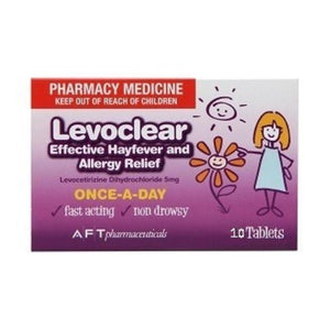 Levoclear Hayfever and Allergy Relief 5mg Tablets 10 [limited to 6 per order]