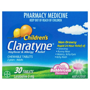 CLARATYNE Child Chew Bubblegum 30 Tablets