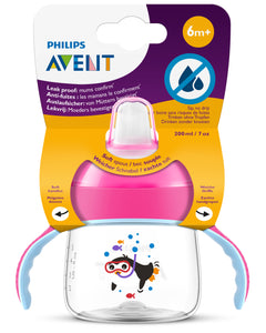 Philips Avent Sip, no Drip Cup 260ml 6 months + Pink