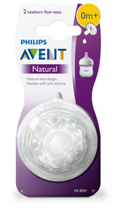 Philips Avent Natural Teat Newborn 0 months + 2 Pack