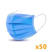 3-Layer Disposable Face Mask 50pk