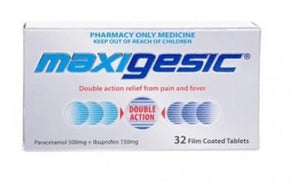 Maxigesic Double Action Pain Relief Tablets 32 limit 3