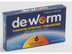 De.worm Orange Flavoured Chewable 6 Tablets