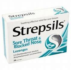 STREPSILS Sore Throat Block Nose 36