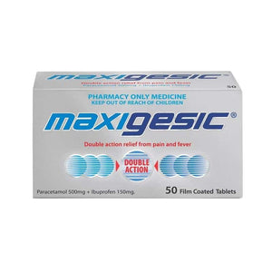Maxigesic Double Action Pain Relief Tablets 50 [limited to 2 per order]