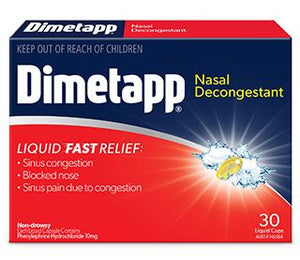 Dimetapp Nasal Decongestant Liquid Capsule 30