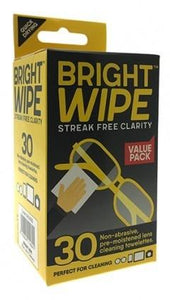 BrightWipe Wipes 30 - Streak Free Clarity