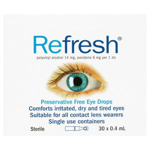 REFRESH Preservative Free Eye Drops 30 x 0.4 ml